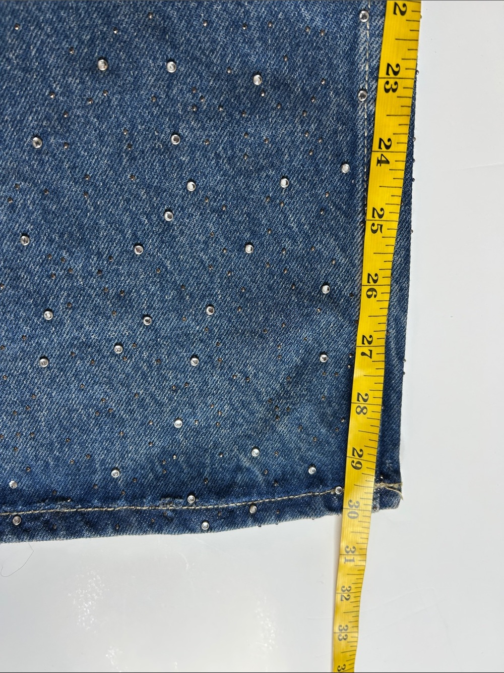 NWT (size 10) MANGO WIDE LEG JEANS WITH RHINESTONES - Picture 11 of 12